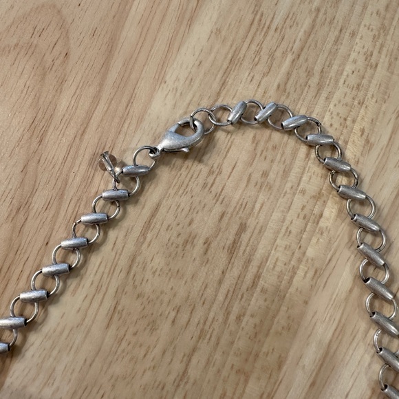 Pewter Chain Necklace w/ Metallic Beads | Brushed Silvertone | LOFT - Picture 5 of 10